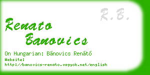 renato banovics business card