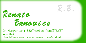 renato banovics business card